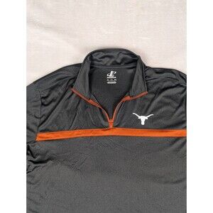 Logo Athletic Quarter Zip Long sleeve Pullover University Of Texas UT Longhorns